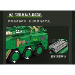 CADA DOUBLEE C56031 56031 non  TÊN LỬA ĐẠN ĐẠO CHỐNG HẠM DONGFENG-21D bộ đồ chơi xếp lắp ráp ghép mô hình Military Army Quân Sự Bộ Đội 6351 khối