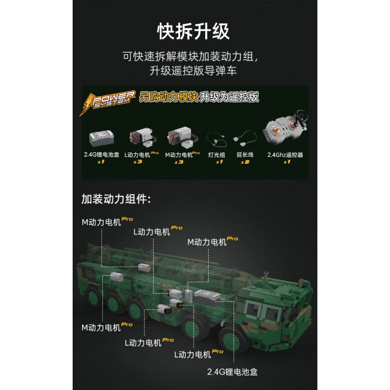 CADA DOUBLEE C56031 56031 non  TÊN LỬA ĐẠN ĐẠO CHỐNG HẠM DONGFENG-21D bộ đồ chơi xếp lắp ráp ghép mô hình Military Army Quân Sự Bộ Đội 6351 khối