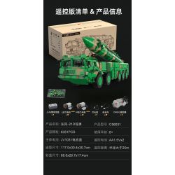 CADA DOUBLEE C56031 56031 non  TÊN LỬA ĐẠN ĐẠO CHỐNG HẠM DONGFENG-21D bộ đồ chơi xếp lắp ráp ghép mô hình Military Army Quân Sự Bộ Đội 6351 khối