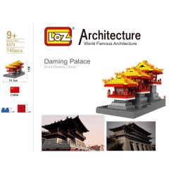 LOZ 9373 Xếp hình kiểu Nanoblock ARCHITECTURE Daming Palace Nhiều Cung điện 740 khối