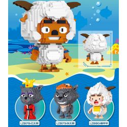 ZHEGAO LZ8177 8177 non  ĐỔ CỪU bộ đồ chơi xếp lắp ráp ghép mô hình PLEASANT GOAT AND BIG WOLF 1440 khối