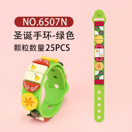 WANGE 6508N 6509N 6510N 6507N non  VÒNG TAY GIÁNG SINH 4. bộ đồ chơi xếp lắp ráp ghép mô hình Dots BANDS 106 khối