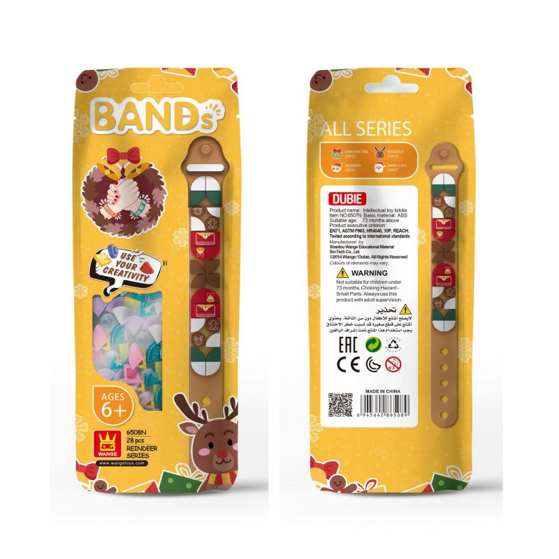 WANGE 6508N 6509N 6510N 6507N non  VÒNG TAY GIÁNG SINH 4. bộ đồ chơi xếp lắp ráp ghép mô hình Dots BANDS 106 khối