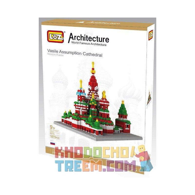 LOZ 9375 Xếp hình kiểu Nanoblock ARCHITECTURE Vasily Cathedral Nhà Thờ Vasily 1870 khối