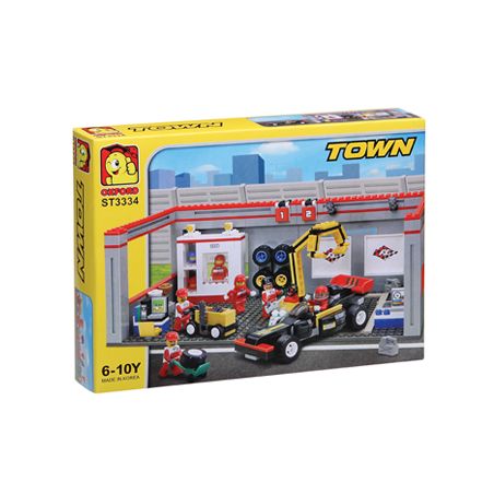 OXFORD ST3334 3334 non  CỬA HÀNG SỬA CHỮA F1 bộ đồ chơi xếp lắp ráp ghép mô hình Racers F1정비소 Đua Tốc Độ
