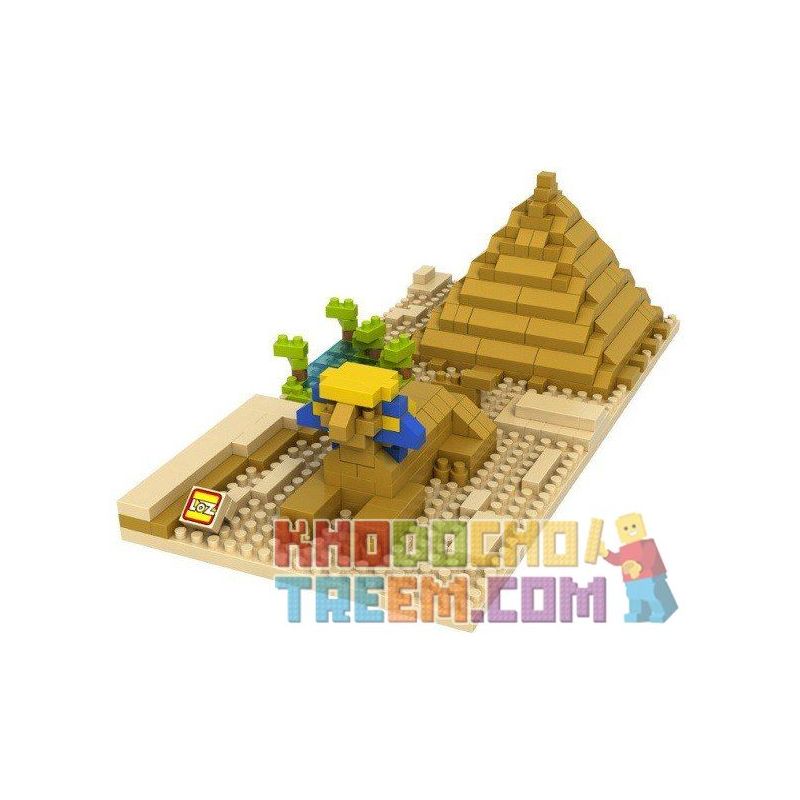 LOZ 9376 Xếp hình kiểu Nanoblock ARCHITECTURE Sphinx Pyramid Kim Tự Tháp Nhân Sư 330 khối