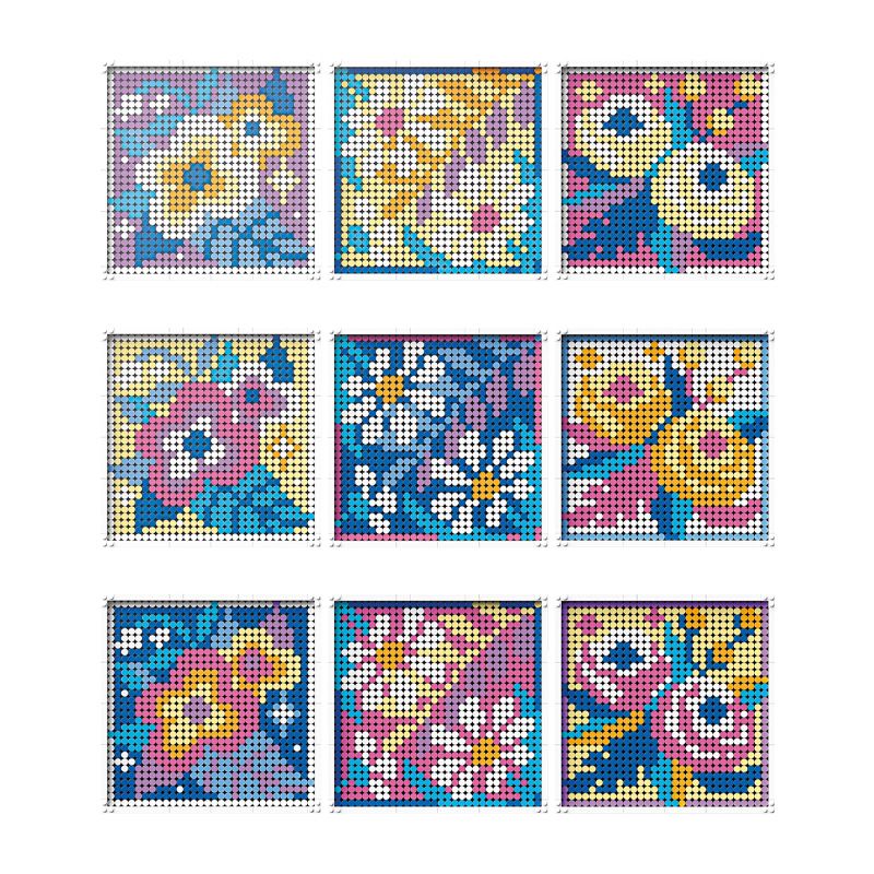 JAKI JK8262 8262 non Lego NHIỀU LOẠI HOA PIXEL ART bộ đồ chơi xếp lắp ráp ghép mô hình PIXEL ART BLOOMING FLOWERS