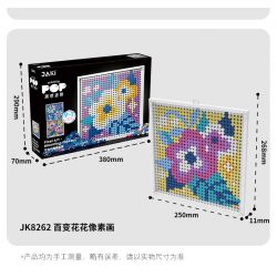 JAKI JK8262 8262 non  NHIỀU LOẠI HOA PIXEL ART bộ đồ chơi xếp lắp ráp ghép mô hình PIXEL ART BLOOMING FLOWERS