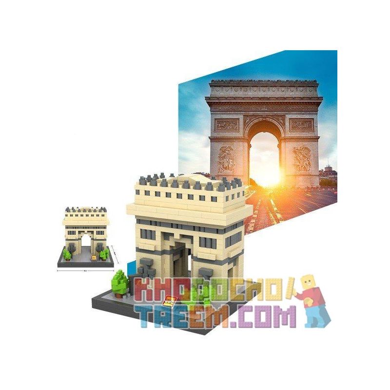 LOZ 9377 Xếp hình kiểu Nanoblock ARCHITECTURE Triumphal Arch Khải Hoàn Môn 640 khối LOZ 9377 Xếp hình kiểu Nanoblock ARCHITECTURE Triumphal Arch Khải Hoàn Môn 640 khối