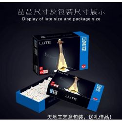 LIN07 00946 non  LUTE. bộ đồ chơi xếp lắp ráp ghép mô hình MUSICAL INSTRUMENT LUTE 297 khối