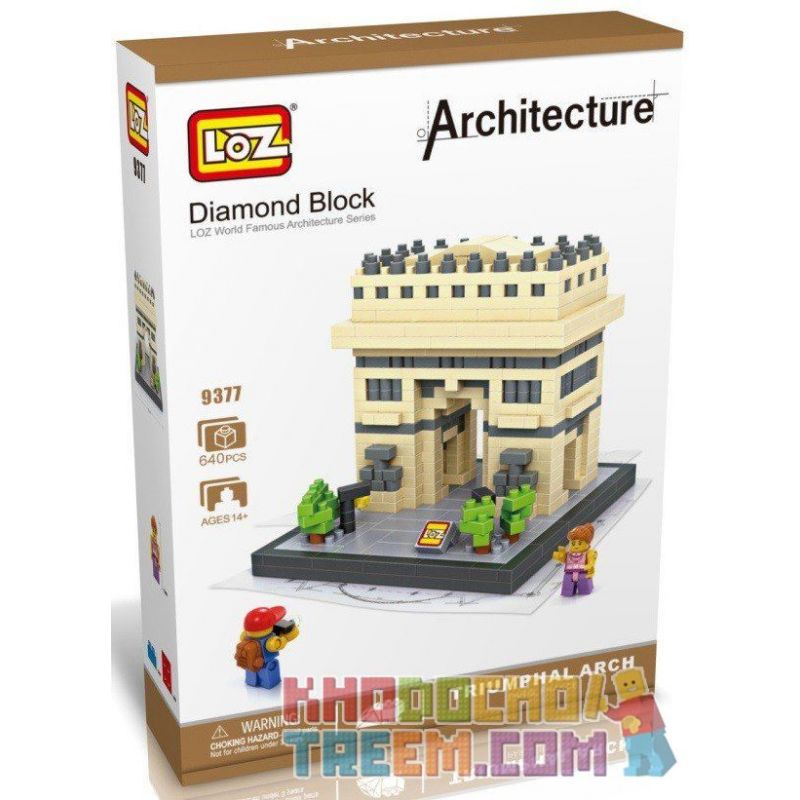 LOZ 9377 Xếp hình kiểu Nanoblock ARCHITECTURE Triumphal Arch Khải Hoàn Môn 640 khối LOZ 9377 Xếp hình kiểu Nanoblock ARCHITECTURE Triumphal Arch Khải Hoàn Môn 640 khối