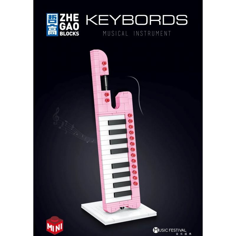 LIN07 00945 non  BÀN PHÍM bộ đồ chơi xếp lắp ráp ghép mô hình MUSICAL INSTRUMENT KEYBORDS 276 khối