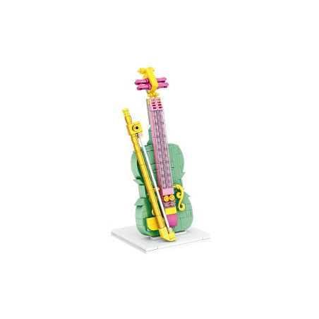 LIN07 00944 non  ĐÀN VI Ô LÔNG bộ đồ chơi xếp lắp ráp ghép mô hình MUSICAL INSTRUMENT VIOLINS 284 khối