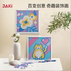 JAKI JK8261 8261 non  NGHỆ THUẬT PIXEL MÈO ĐA DẠNG bộ đồ chơi xếp lắp ráp ghép mô hình Art PIXEL ART MEOWGICAL KITTLES