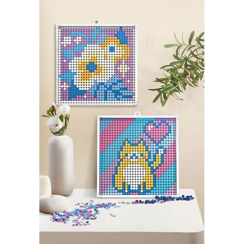 JAKI JK8261 8261 non  NGHỆ THUẬT PIXEL MÈO ĐA DẠNG bộ đồ chơi xếp lắp ráp ghép mô hình Art PIXEL ART MEOWGICAL KITTLES
