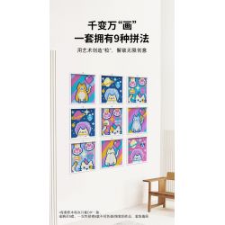 JAKI JK8261 8261 non  NGHỆ THUẬT PIXEL MÈO ĐA DẠNG bộ đồ chơi xếp lắp ráp ghép mô hình Art PIXEL ART MEOWGICAL KITTLES