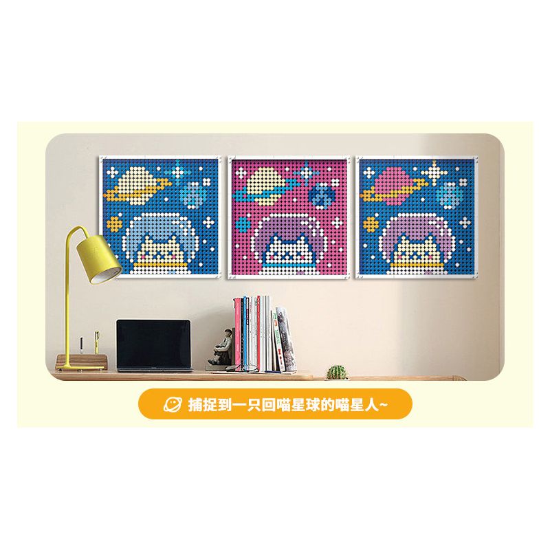 JAKI JK8261 8261 non  NGHỆ THUẬT PIXEL MÈO ĐA DẠNG bộ đồ chơi xếp lắp ráp ghép mô hình Art PIXEL ART MEOWGICAL KITTLES