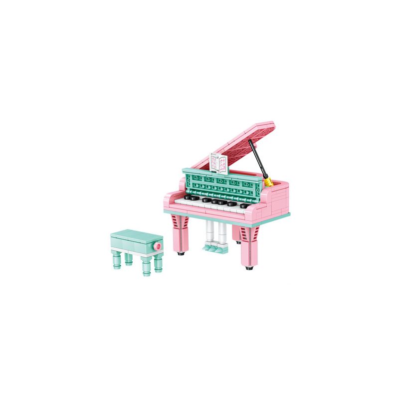 LIN07 00943 non Lego ĐÀN PIANO bộ đồ chơi xếp lắp ráp ghép mô hình MUSICAL INSTRUMENT PIANO 296 khối