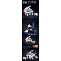 LIN07 00943 non  ĐÀN PIANO bộ đồ chơi xếp lắp ráp ghép mô hình MUSICAL INSTRUMENT PIANO 296 khối