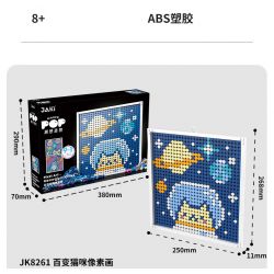 JAKI JK8261 8261 non  NGHỆ THUẬT PIXEL MÈO ĐA DẠNG bộ đồ chơi xếp lắp ráp ghép mô hình Art PIXEL ART MEOWGICAL KITTLES