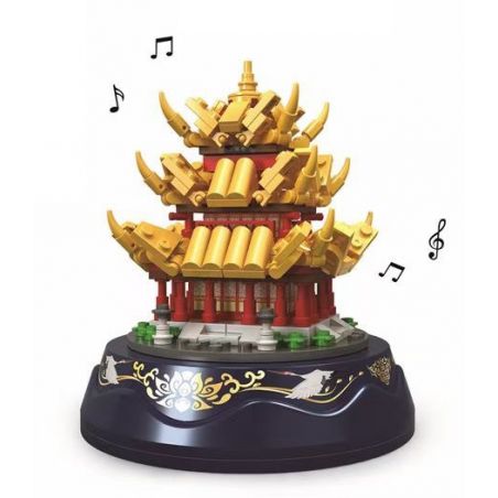WOMA C0371 0371 non  HỘP NHẠC THÁP DƯƠNG bộ đồ chơi xếp lắp ráp ghép mô hình Creator MUSIC BOX Sáng Tạo 285 khối