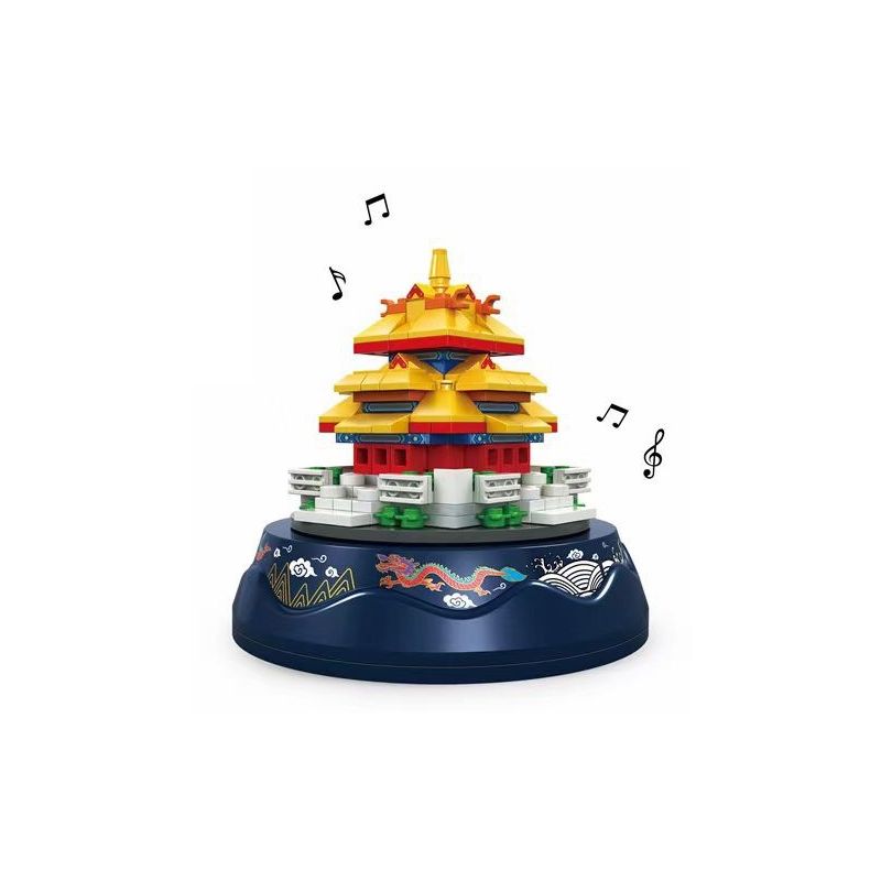 WOMA C0370 0370 non Lego MUSIC BOX GÓC THÁP CỦA TỬ CẤM THÀNH bộ đồ chơi xếp lắp ráp ghép mô hình Creator Sáng Tạo 235 khối