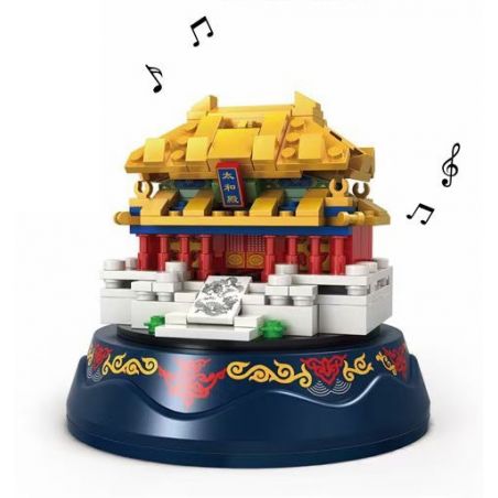WOMA C0369 0369 non  HỘP NHẠC HỘI TRƯỜNG HÒA ÂM TỐI CAO bộ đồ chơi xếp lắp ráp ghép mô hình Creator MUSIC BOX Sáng Tạo 230 khối