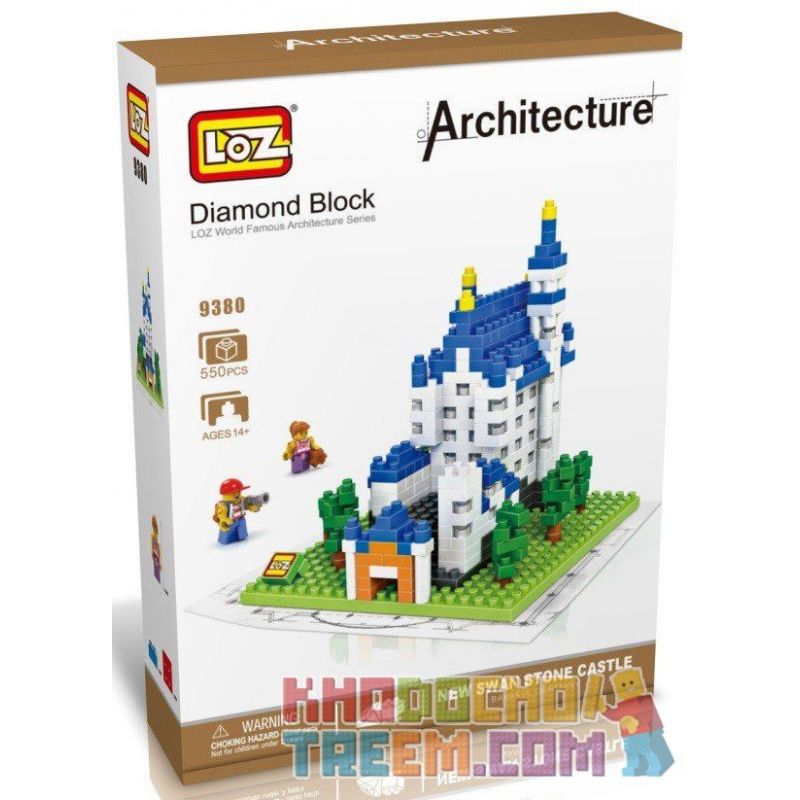 LOZ 9380 Xếp hình kiểu Nanoblock ARCHITECTURE Neuschwanstein Castle Lâu đài Neuschwanstein 550 khối LOZ 9380 Xếp hình kiểu Nanoblock ARCHITECTURE Neuschwanstein Castle Lâu đài Neuschwanstein 550 khối