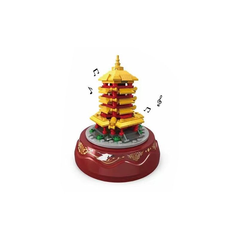 WOMA C0367 0367 non Lego MUSIC BOX HOÀNG HẠC LÂU bộ đồ chơi xếp lắp ráp ghép mô hình Creator Sáng Tạo 202 khối