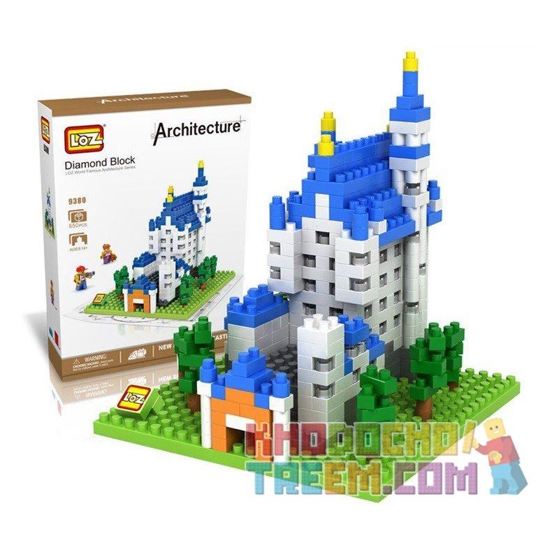 LOZ 9380 Xếp hình kiểu Nanoblock ARCHITECTURE Neuschwanstein Castle Lâu đài Neuschwanstein 550 khối LOZ 9380 Xếp hình kiểu Nanoblock ARCHITECTURE Neuschwanstein Castle Lâu đài Neuschwanstein 550 khối