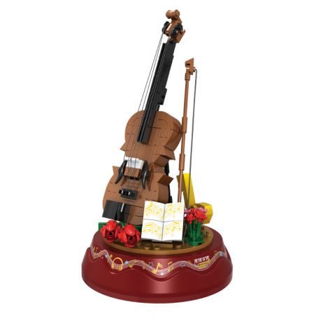WOMA C0362 0362 non  HỘP NHẠC: VIOLON bộ đồ chơi xếp lắp ráp ghép mô hình Creator MUSIC BOX VIOLIN Sáng Tạo 217 khối