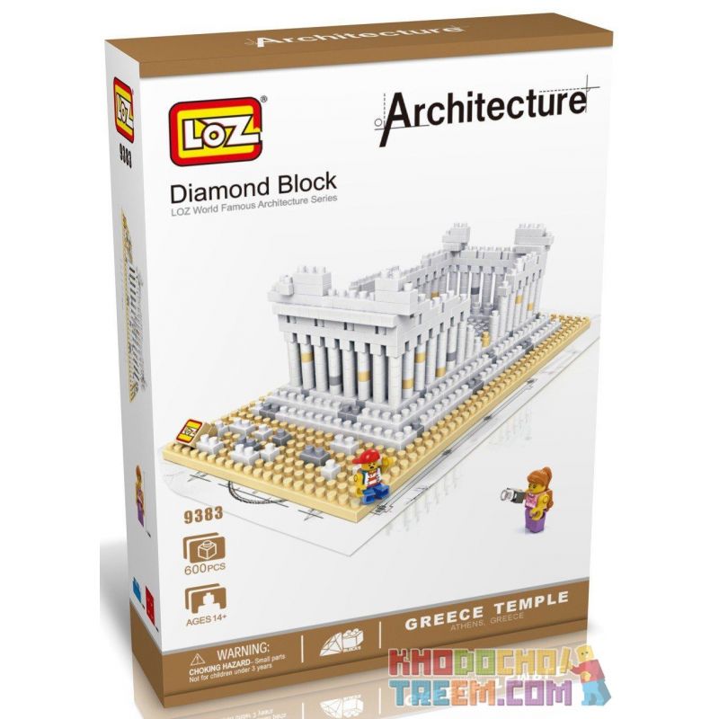 LOZ 9383 Xếp hình kiểu Nanoblock ARCHITECTURE Greek Temple đền Thờ Hy Lạp 600 khối LOZ 9383 Xếp hình kiểu Nanoblock ARCHITECTURE Greek Temple đền Thờ Hy Lạp 600 khối