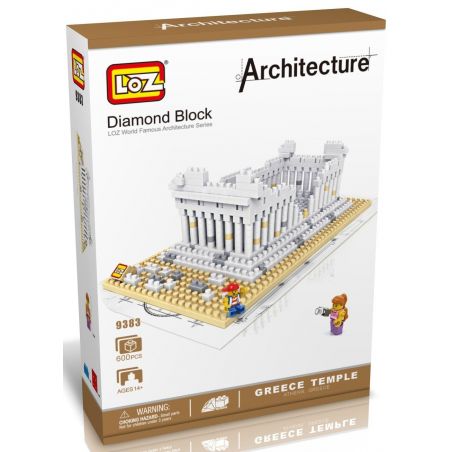 LOZ 9383 Xếp hình kiểu Nanoblock ARCHITECTURE Greek Temple đền Thờ Hy Lạp 600 khối