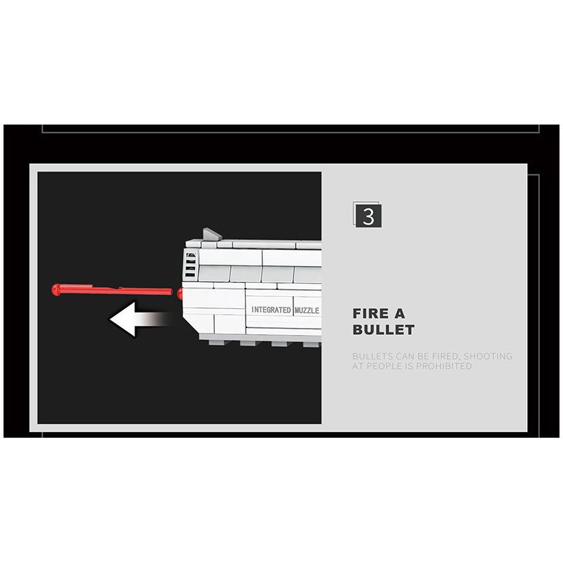 REOBRIX 77001 non  SA MẠC ĐẠI BÀNG. bộ đồ chơi xếp lắp ráp ghép mô hình Gun DESERT EAGLE Súng 408 khối