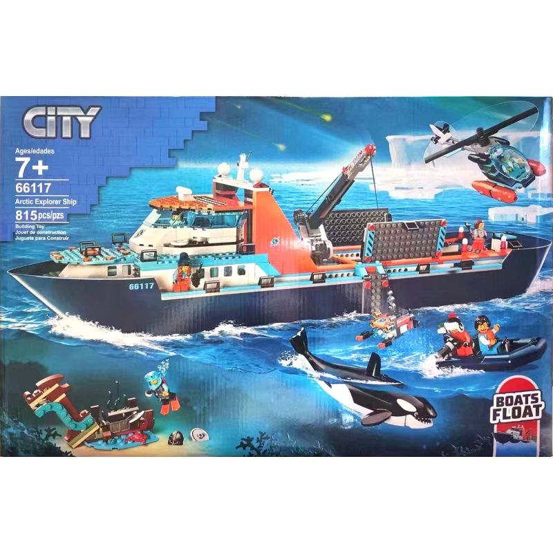 NOT Lego ARCTIC RESEARCH SHIP 60368 66117 xếp lắp ráp ghép mô hình TÀU THÁM HIỂM BẮC CỰC VÙNG City Thành Phố 815 khối