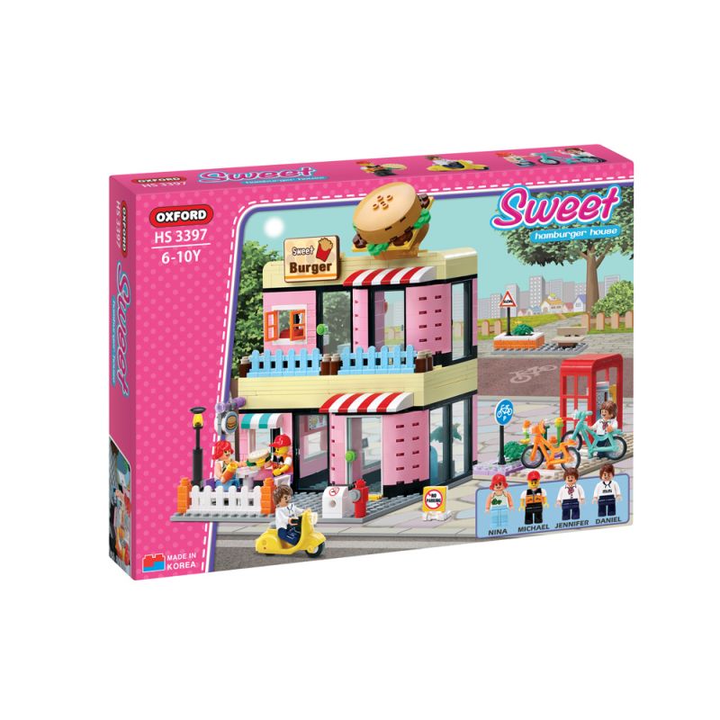 OXFORD HS3397 3397 non NHÀ BÁNH MÌ KẸP THỊT bộ đồ chơi xếp lắp ráp ghép mô hình City 햄버거하우스 Thành Phố OXFORD HS3397 3397 non NHÀ BÁNH MÌ KẸP THỊT bộ đồ chơi xếp lắp ráp ghép mô hình City 햄버거하우스 Thành Phố