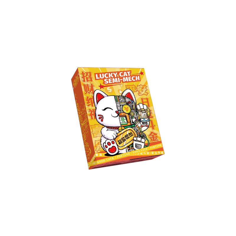 NATSU 200619 non  MÈO MAY MẮN NỬA MECHA bộ đồ chơi xếp lắp ráp ghép mô hình LUCKY CAT SEMI-MECH 1068 khối