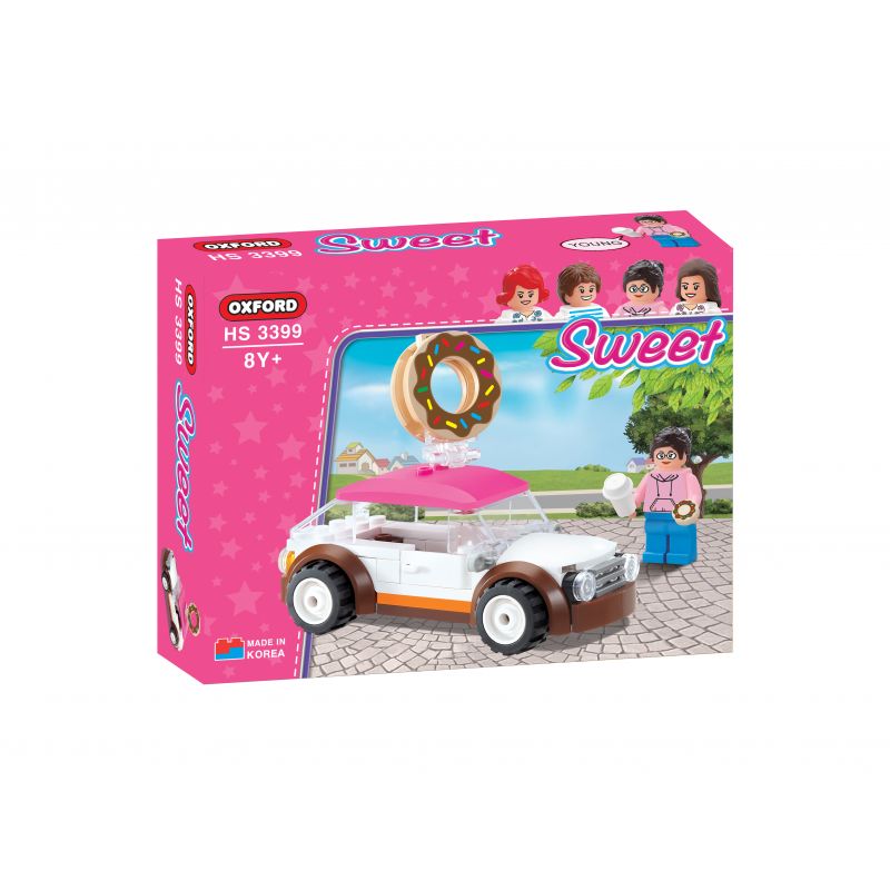 OXFORD HS3399 3399 non Lego GIỎ BÁNH RÁN bộ đồ chơi xếp lắp ráp ghép mô hình City 도넛 차량 Thành Phố