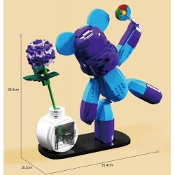 QIZHILE 92020 non  MÀU SẮC PHÙ HỢP VỚI GẤU bộ đồ chơi xếp lắp ráp ghép mô hình