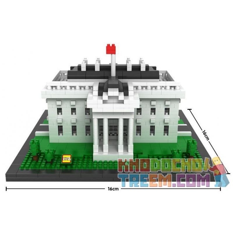 LOZ 9386 Xếp hình kiểu Nanoblock ARCHITECTURE White House Nhà Trắng 1170 khối LOZ 9386 Xếp hình kiểu Nanoblock ARCHITECTURE White House Nhà Trắng 1170 khối