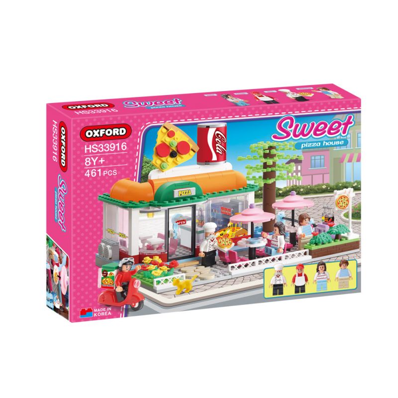 OXFORD HS33916 33916 non  NHÀ BÁNH PIZZA bộ đồ chơi xếp lắp ráp ghép mô hình City 피자하우스 Thành Phố 461 khối