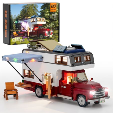 FUNWHOLE F9012 9012 non  XE CẮM TRẠI bộ đồ chơi xếp lắp ráp ghép mô hình Creator Expert Chuyên Gia Sáng Tạo 1741 khối