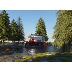 FUNWHOLE F9012 9012 non  XE CẮM TRẠI bộ đồ chơi xếp lắp ráp ghép mô hình Creator Expert Chuyên Gia Sáng Tạo 1741 khối