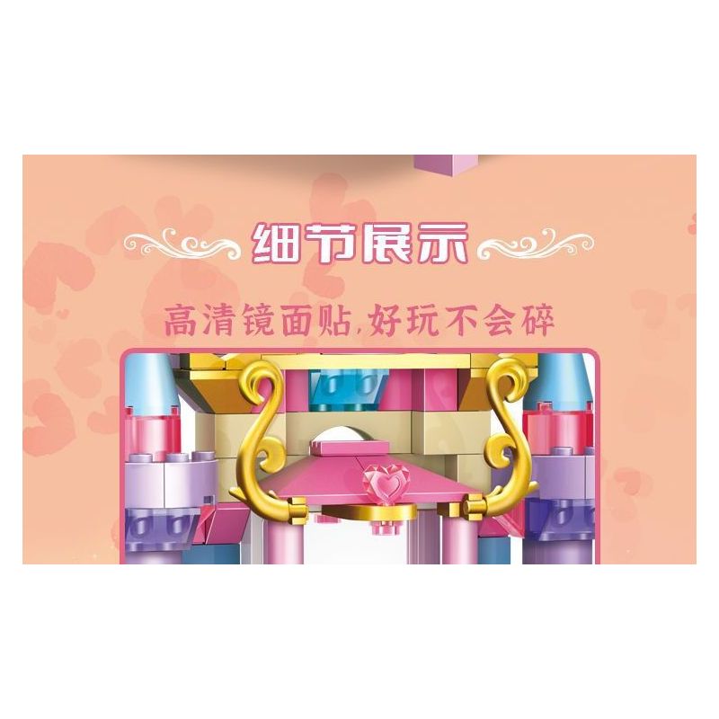 GUDI 9035 non  BÀN TRANG ĐIỂM BUD LUO LIHUA bộ đồ chơi xếp lắp ráp ghép mô hình 222 khối