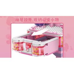 GUDI 9035 non  BÀN TRANG ĐIỂM BUD LUO LIHUA bộ đồ chơi xếp lắp ráp ghép mô hình 222 khối