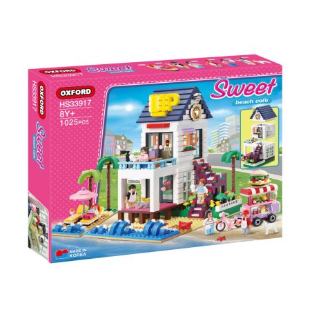 OXFORD HS33917 33917 non  QUÁN CÀ PHÊ BÃI BIỂN bộ đồ chơi xếp lắp ráp ghép mô hình City 비치 카페 Thành Phố 1025 khối
