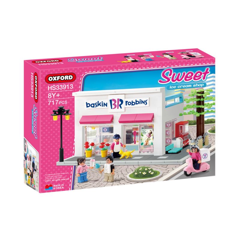 OXFORD HS33913 33913 non CỬA HÀNG KEM bộ đồ chơi xếp lắp ráp ghép mô hình City 아이스크림 샵 SWEET ICE CREAM SHOP Thành Phố 717 khối OXFORD HS33913 33913 non CỬA HÀNG KEM bộ đồ chơi xếp lắp ráp ghép mô hình City 아이스크림 샵 SWEET ICE CREAM SHOP Thành Phố 717 khối