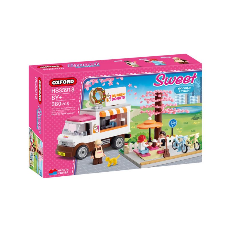 OXFORD HS33918 33918 non XE TẢI BÁNH RÁN bộ đồ chơi xếp lắp ráp ghép mô hình City 스위트 도넛 트럭 Thành Phố 380 khối OXFORD HS33918 33918 non XE TẢI BÁNH RÁN bộ đồ chơi xếp lắp ráp ghép mô hình City 스위트 도넛 트럭 Thành Phố 380 khối