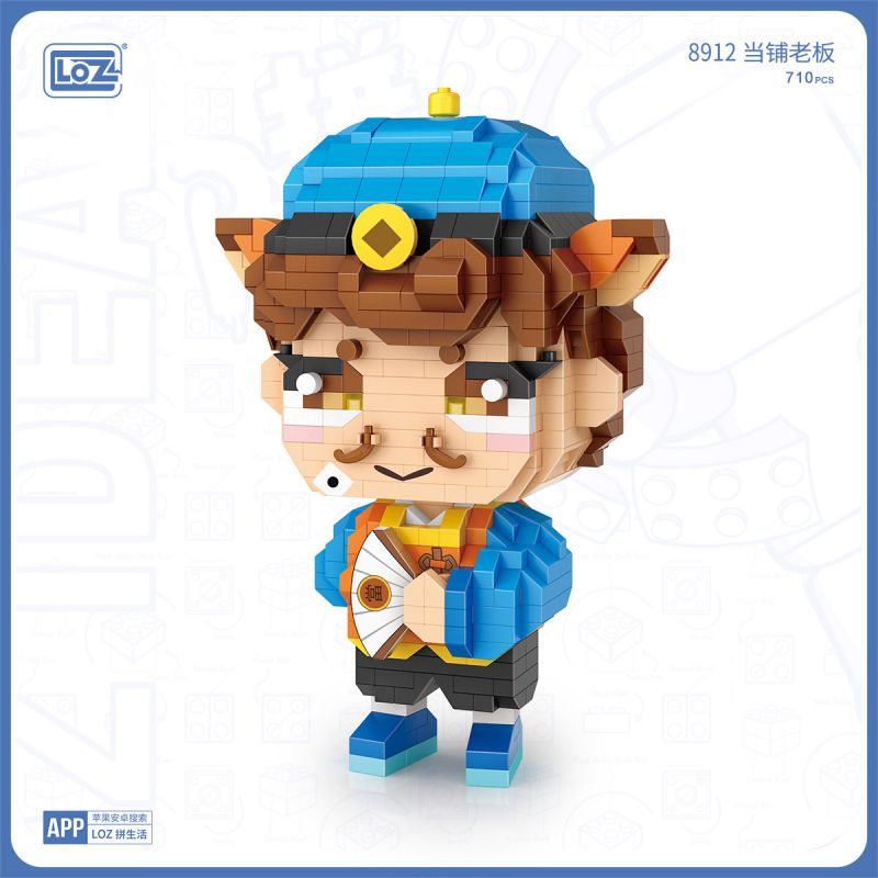 LOZ 8912 non  CHỦ TIỆM CẦM ĐỒ bộ đồ chơi xếp lắp ráp ghép mô hình Creator Sáng Tạo 710 khối