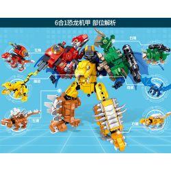 B BRAND QL0209 0209 non  KHỦNG LONG MECH 6 TRONG 1 bộ đồ chơi xếp lắp ráp ghép mô hình Dino DINOSAUR MECHA 670 khối B BRAND QL0209 0209 non  KHỦNG LONG MECH 6 TRONG 1 bộ đồ chơi xếp lắp ráp ghép mô hình Dino DINOSAUR MECHA 670 khối